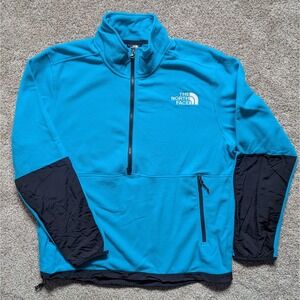 NWOT The North Face Kataka Men's XL Fleece Half Zip Pullover Blue Long Sleeve